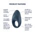 Satisfyer Mighty One - slimme trillende penisring (blauw)