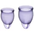 Satisfyer Feel Confident - menstruatiecup set - siliconen - paars