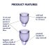 Satisfyer Feel Confident - menstruatiecup set (paars)