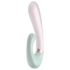   Satisfyer Heat Wave - rabbit vibrator met verwarming - siliconen - mint
