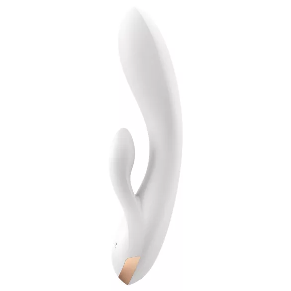 Satisfyer Double Flex - App-gestuurde vibrator met clitorisstimulator (wit)