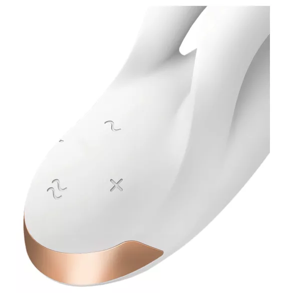 Satisfyer Double Flex - App-gestuurde vibrator met clitorisstimulator (wit)