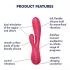 Satisfyer Mono Flex - vibrator - waterproof - rood