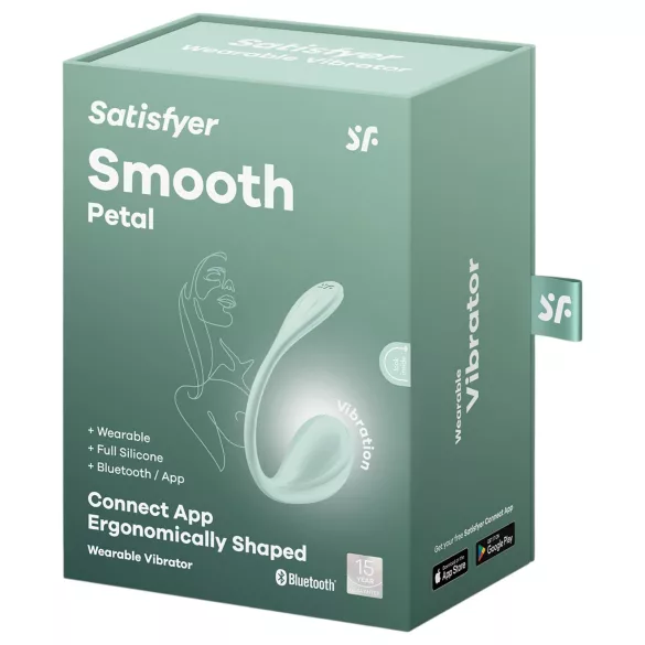Satisfyer Smooth Petal - draagbaar app‑gestuurd vibratie-ei (groen)