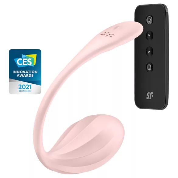 Satisfyer Ribbed Petal - vibrerend ei met afstandsbediening - siliconen - roze