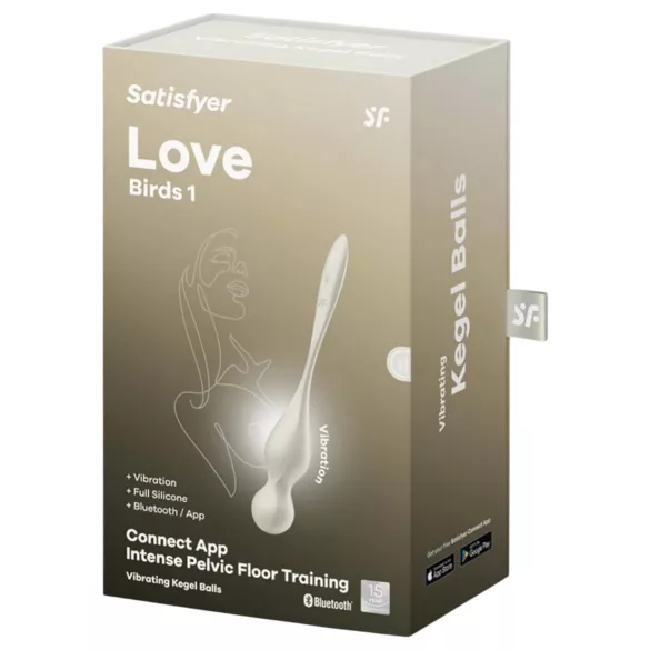 Satisfyer Love Birds 1 - App-gestuurde vibrerende geishabal (wit)