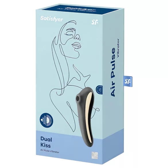 Satisfyer Dual Kiss - vibrator voor vagina en clitoris - oplaadbaar - zwart