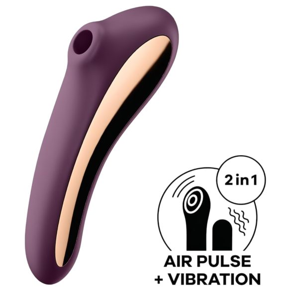 Satisfyer Dual Kiss - 2-in-1, vaginale en clitoris vibrator (paars)