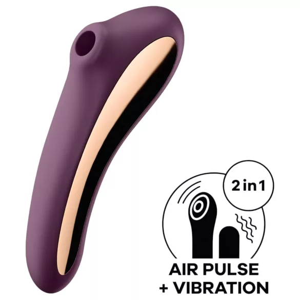 Satisfyer Dual Kiss - vibrator voor vagina en clitoris - 2-in-1 - paars