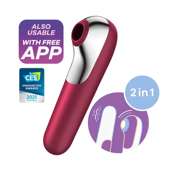 Satisfyer Dual Love - clitoris en vaginale vibrator - rood - oplaadbaar