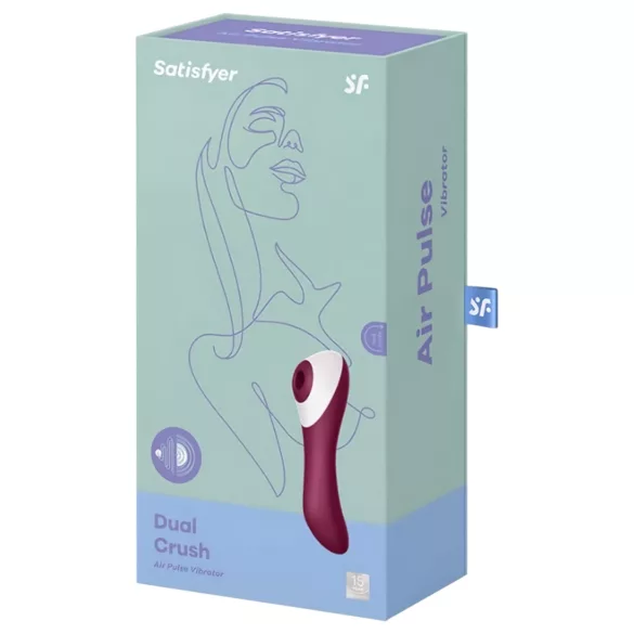 Satisfyer Dual Crush - vibrator voor vagina en clitoris - oplaadbaar - rood