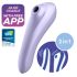 Satisfyer Dual Pleasure - slimme luchtpulserende 2-in-1 vibrator (paars)