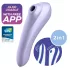 Satisfyer Dual Pleasure - luchtdruk vibrator met app - 2in1 - paars