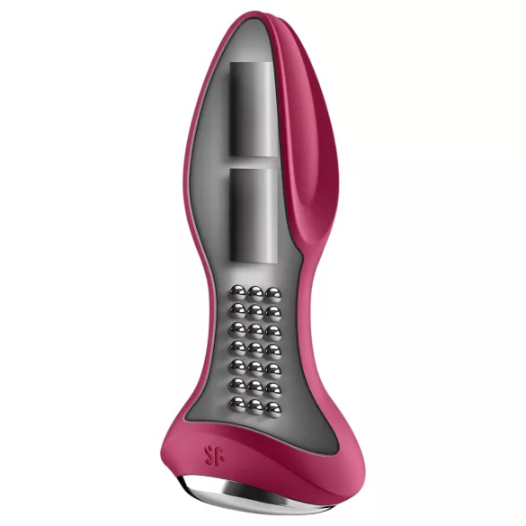 Satisfyer Rotator Plug 2 - oplaadbare, met kralen uitgeruste anale vibrator (rood)