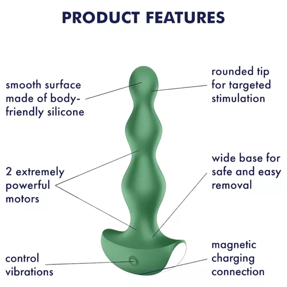 Satisfyer Lolli-Plug 2 - oplaadbare waterproof anale vibrator - groen