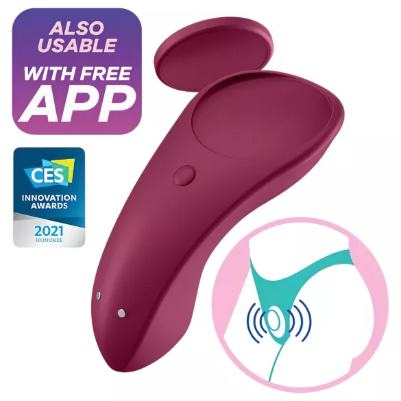 Satisfyer Sexy Secret - draagbare app-gestuurde slipvibrator (rood)