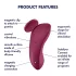 Satisfyer Sexy Secret - draagbare app-gestuurde slipvibrator (rood)