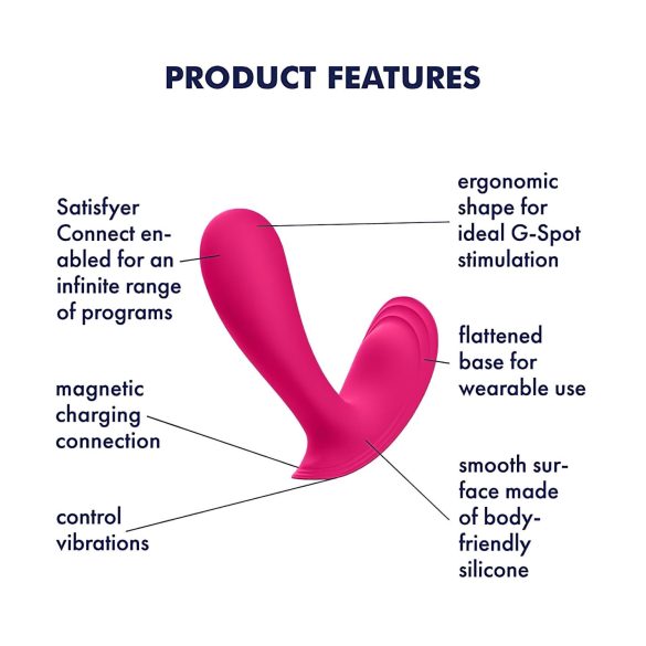Satisfyer Top Secret - vibrator met 2 motoren - app-bestuurbaar - roze