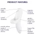 Satisfyer Bold Lover - oplaadbare waterdichte vinger vibrator - wit