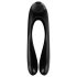 Satisfyer Candy Cane - oplaadbare, waterdichte dubbele vibrator (zwart)