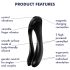 Satisfyer Candy Cane - oplaadbare, waterdichte dubbele vibrator (zwart)