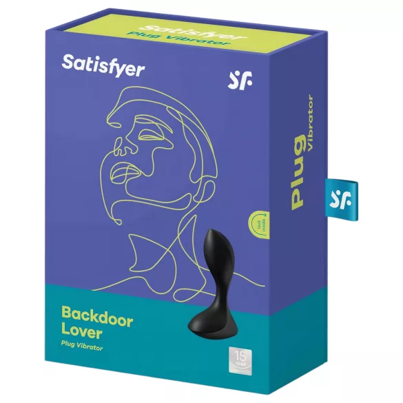 Satisfyer Backdoor Lover - oplaadbare anale vibrator - waterdicht - zwart