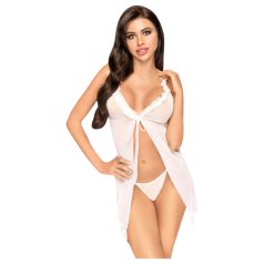   Penthouse - babydoll met string - transparant wit lingerie set