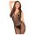 Penthouse Wild Catch - mouwloze netstof catsuit (zwart) - XL
