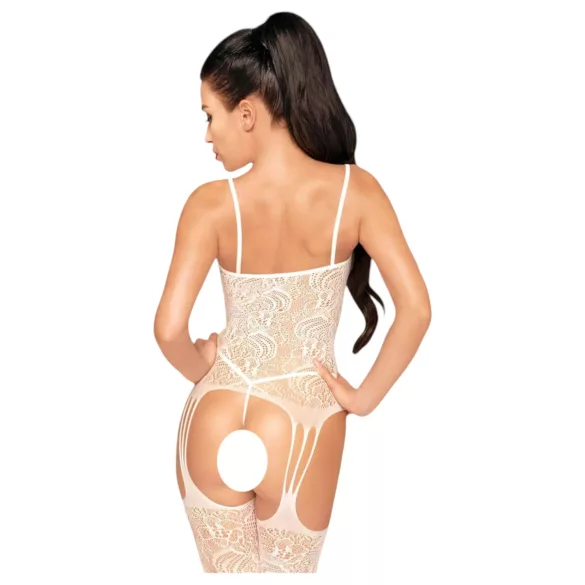 Penthouse Eye of the Storm - lingerieset - bloemenmotief netstof - wit