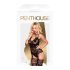 Penthouse Hottie - kanten, bandjes, netsetje (zwart) - XL