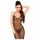Penthouse Love on Fire - lange, glanzende, doorzichtige jurk met string (zwart) - M/L