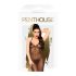 Penthouse Love on Fire - lange, glanzende, doorzichtige jurk met string (zwart) - M/L