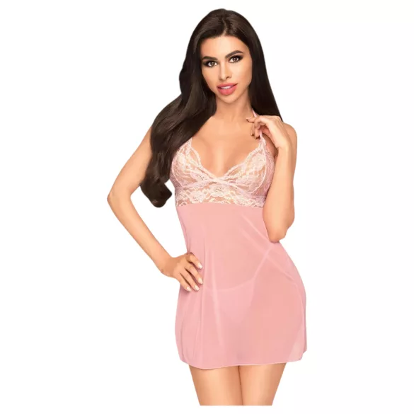 Penthouse Bedtime Story - babydoll met string - roze - M/L
