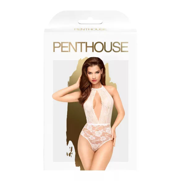 Penthouse Toxic Powder - body met halternek - wit