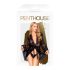 Penthouse Hypnotic Power - kanten kimono en string (zwart)