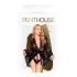 Penthouse Hypnotic Power - kanten korte kimono en string - zwart - XL