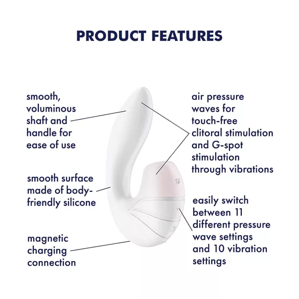 Satisfyer Supernova - luchtdruk vibrator 2-in-1 - oplaadbaar - wit