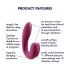 Satisfyer Sunray - oplaadbare 2-in-1 luchtdruk vibrator - rood