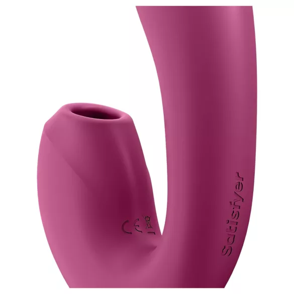 Satisfyer Sunray - oplaadbare 2-in-1 luchtdruk vibrator - rood