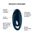 Satisfyer - vibrerende penisring - blauw