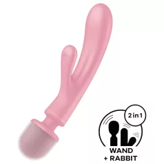   Satisfyer Triple Lover - G-spot en clitorale vibrator - siliconen - roze