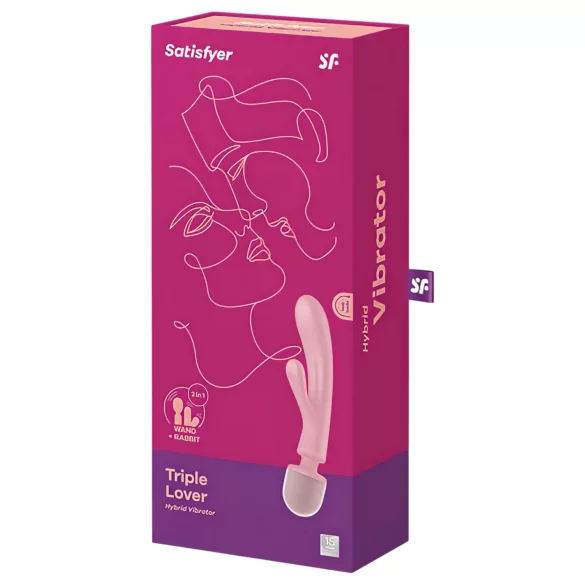 Satisfyer Triple Lover - G-spot en clitorale vibrator - siliconen - roze