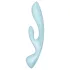 Satisfyer Triple Oh - vibrator met clitorisstimulator - oplaadbaar - blauw