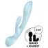 Satisfyer Triple Oh - vibrator met clitorisstimulator - oplaadbaar - blauw