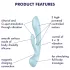 Satisfyer Triple Oh - vibrator met clitorisstimulator - oplaadbaar - blauw