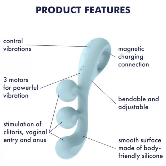 Satisfyer Tri Ball 2 - vibrator - multifunctioneel - groen mint