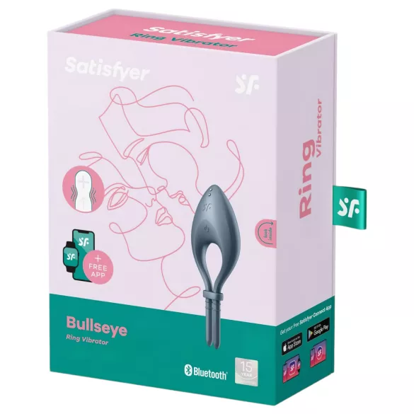Satisfyer Bullseye - vibrerende penisring - oplaadbaar - grijs