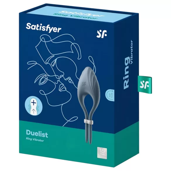 Satisfyer Duelist - vibrerende penisring - oplaadbaar - grijs