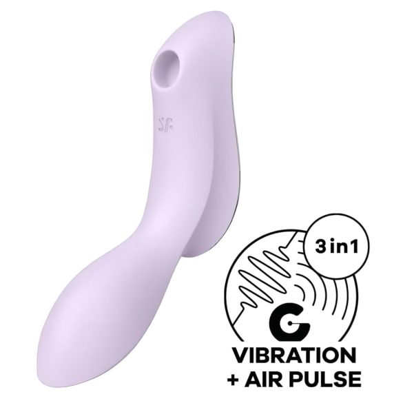 Satisfyer Curvy Trinity 2 - luchtdruk vibrator en viberend - lila