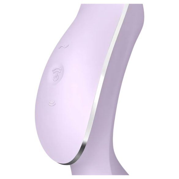 Satisfyer Curvy Trinity 2 - luchtdruk vibrator en viberend - lila